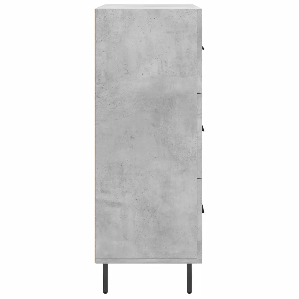 Credenza Grigio Cemento 69,5x34x90 cm in Legno Multistrato 827872