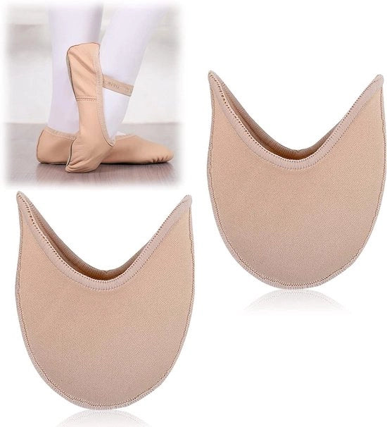 Protettori per punta con gomme per balletto, copri naso con tessuto intrecciato, calze non slittanti con gomme per protezione.