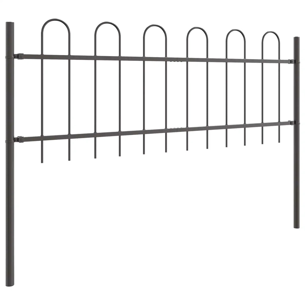 Recinzione per Giardino BOXTEL 2 pz 3,4 x 0,6 m Grigio 3334033