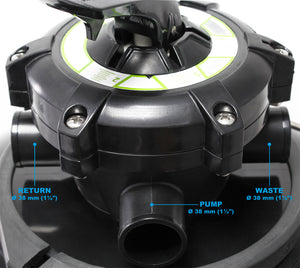 Filtro a sabbia con pompa autoadescante e valvola a 5 posizioni HZS-300, 380W, filtraggio acqua piscina