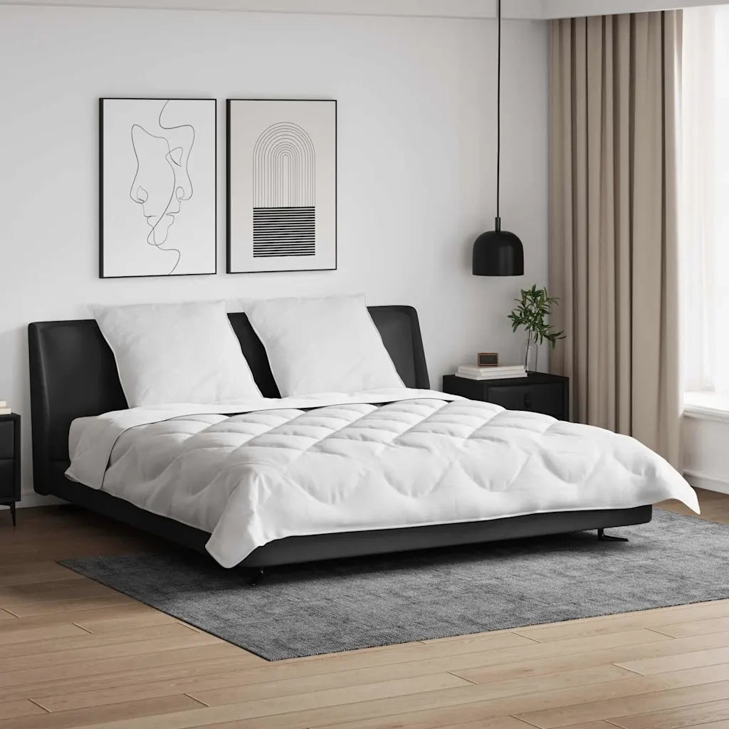 Set di piumini con cuscino 3 pcs Bianco 260 x 220 cm Microfibra