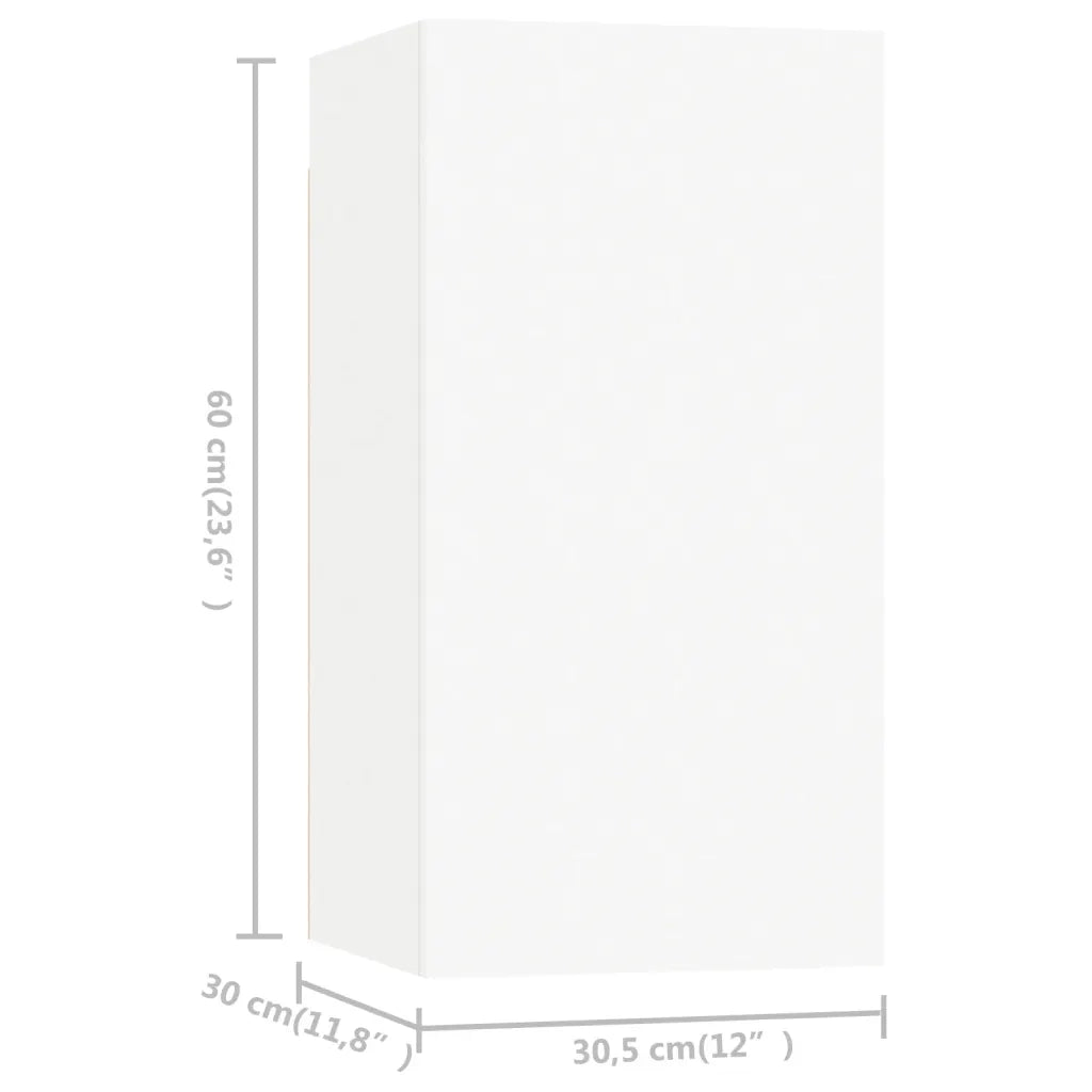Set di Mobili Porta TV 4 pz Bianco in Legno Multistrato 3078732