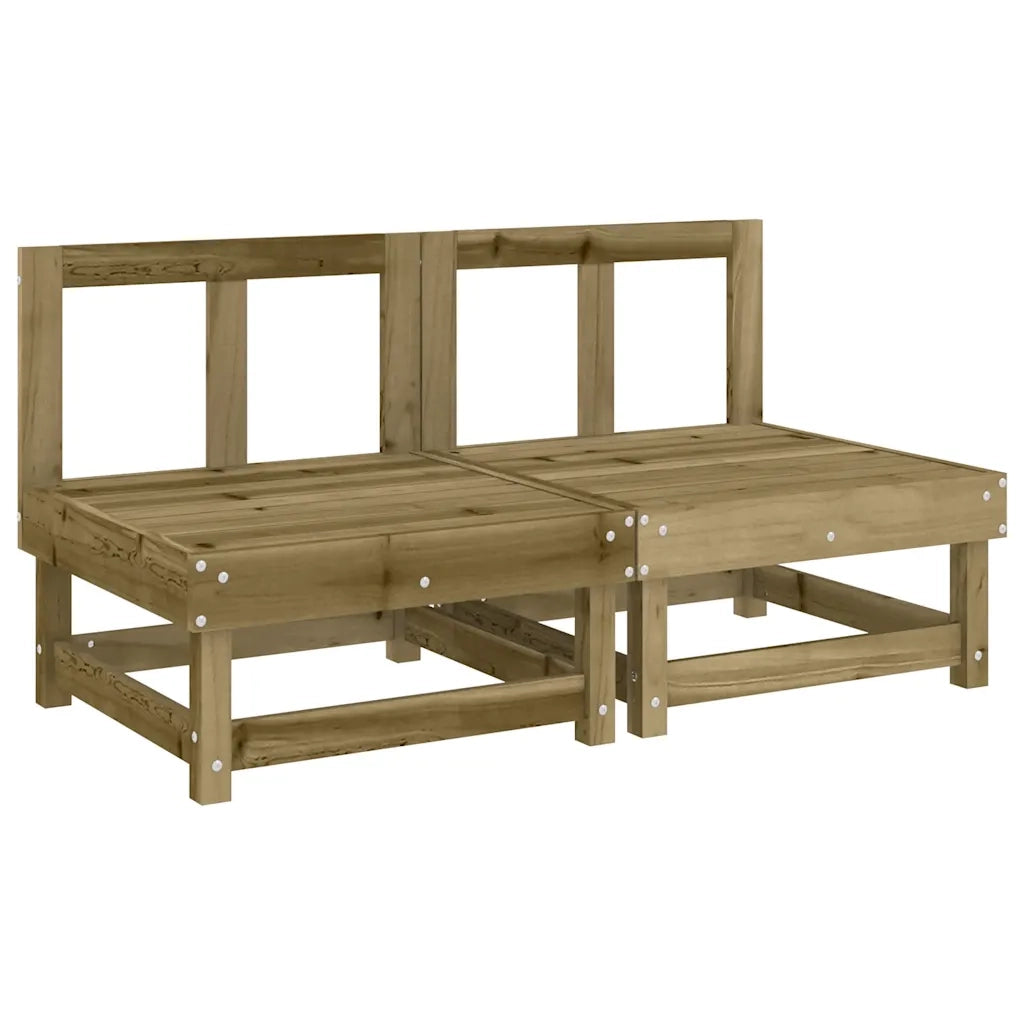 Divani Centrali con Cuscini 2 pz in Legno Impregnato di Pino 825463