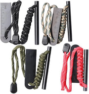 Set di accensione in acciaio - 4 pezzi - pietra focaia con lama - accendino con corda paracordio - impermeabile - adatto per camping/outdoor - peso ridotto 43 g