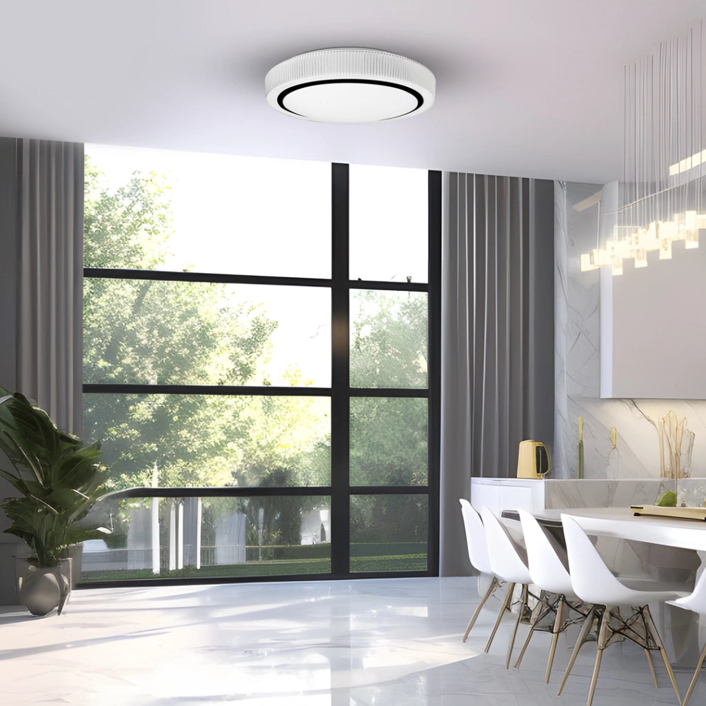 Plafoniera LED Miri 34W 49cm bianco/nero 4000K Milagro