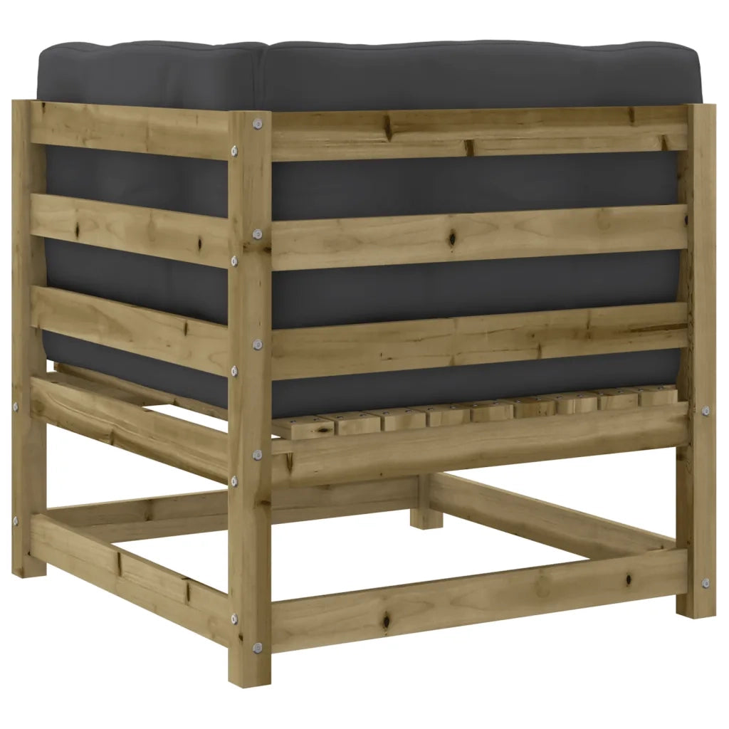 Set Divani da Giardino 3pz con Cuscini Legno Impregnato di Pino 3295834