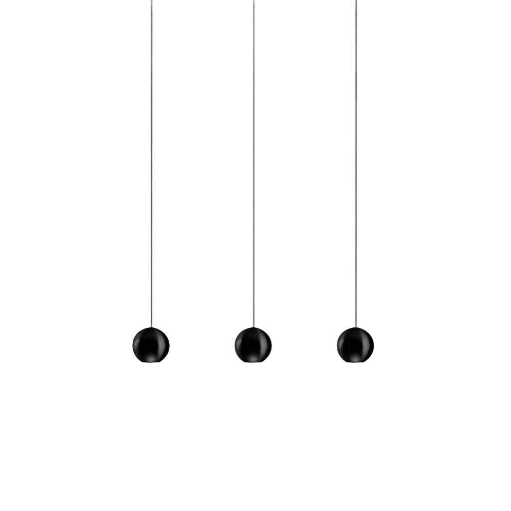 Lampada a Sospensione Guya S/3 Multipla Lineare 24W LED 3000K 1525lm 36° Nero Satinato - Gealuce