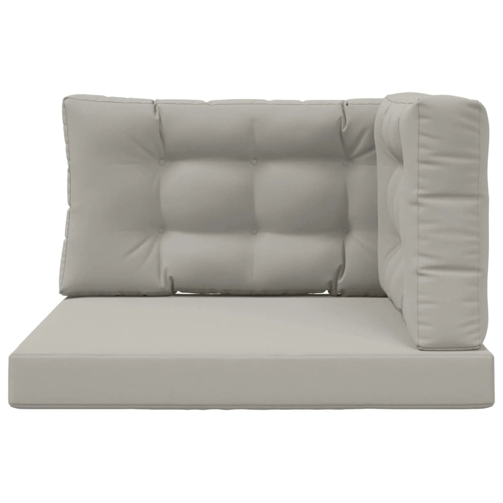 Cuscino per divano da esterno 3 pcs Grigio Poliestere