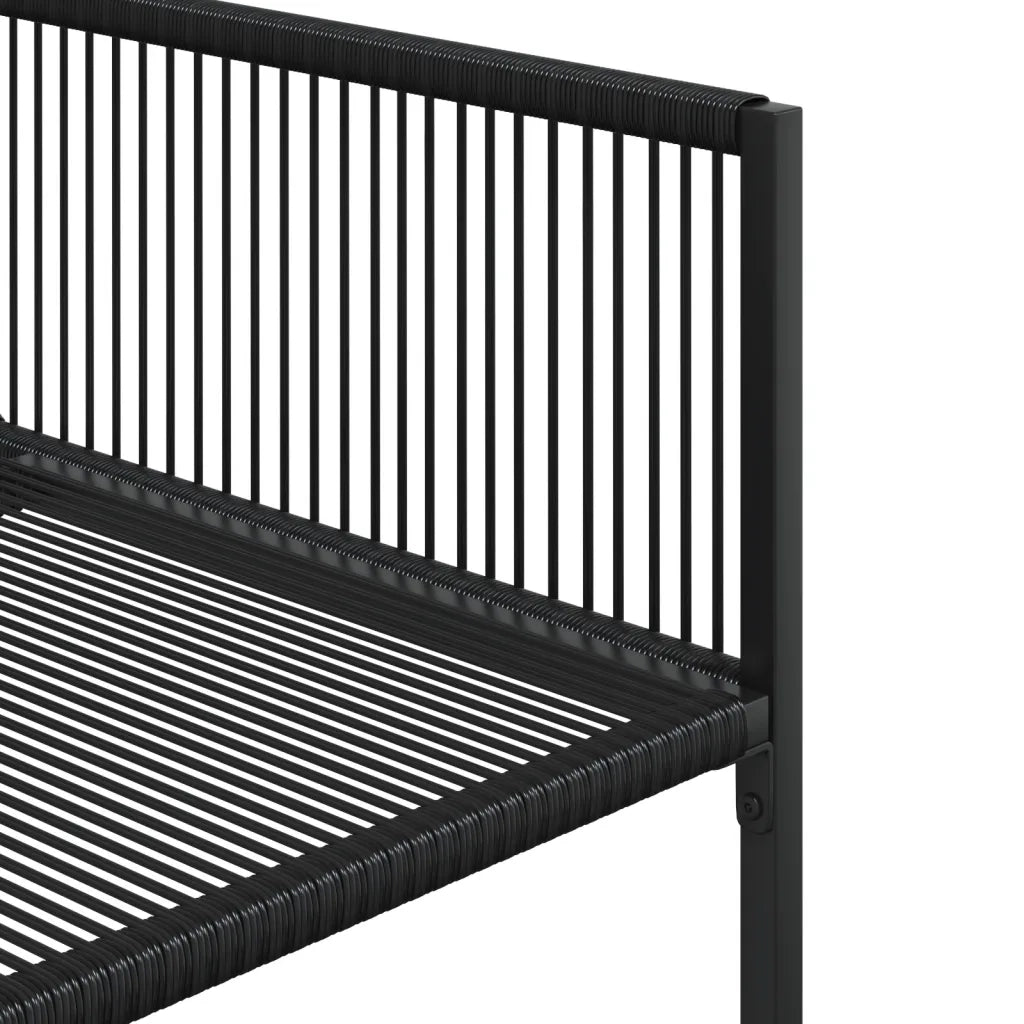vidaXL Set da Pranzo da Giardino 5 pz Nero in Polyrattan
