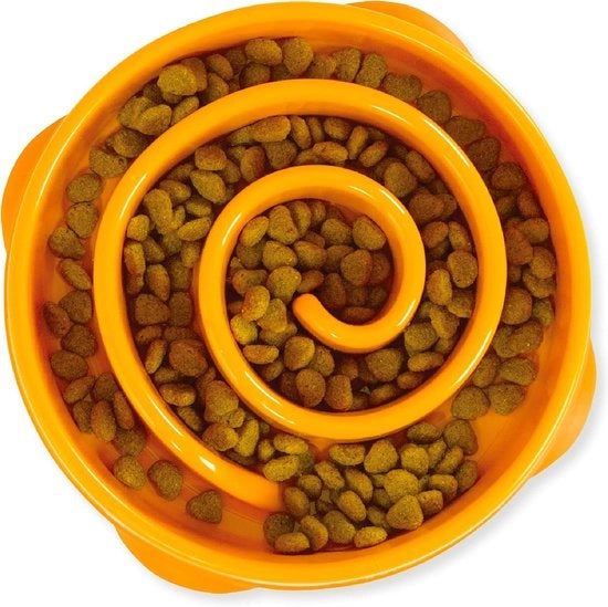 Ciotola per Cane Fun Feeder Slo - Antischizzo - Arancione - Medio/Mini