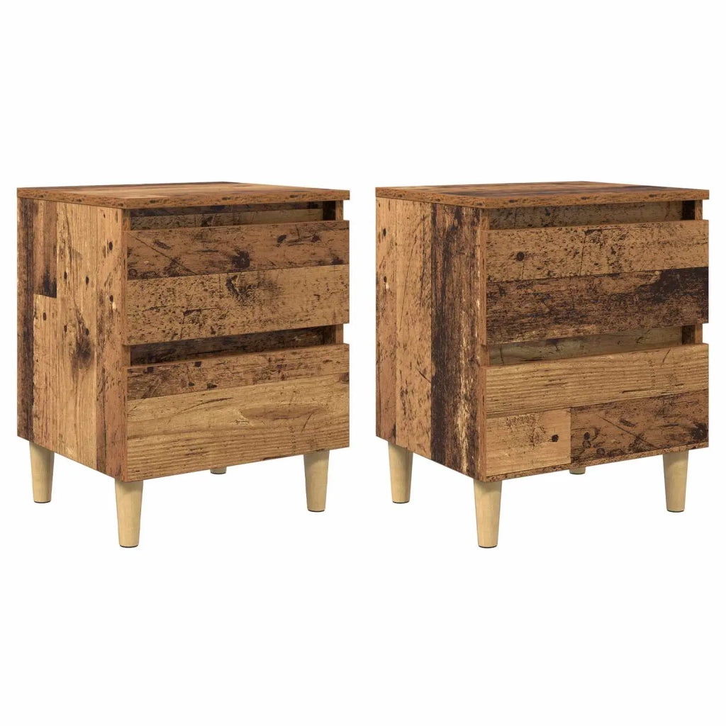 Mobiletti da letto 2 pcs Legno vecchio 40 x 35 x 50 cm 885669