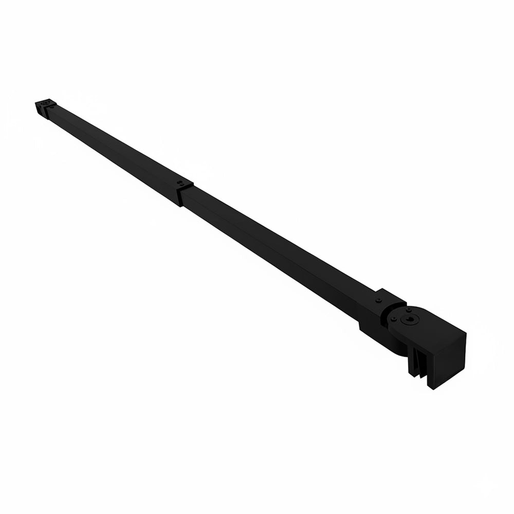 Box doccia walk-in 100cm in vetro temperato bronzo e profilo nero Klug