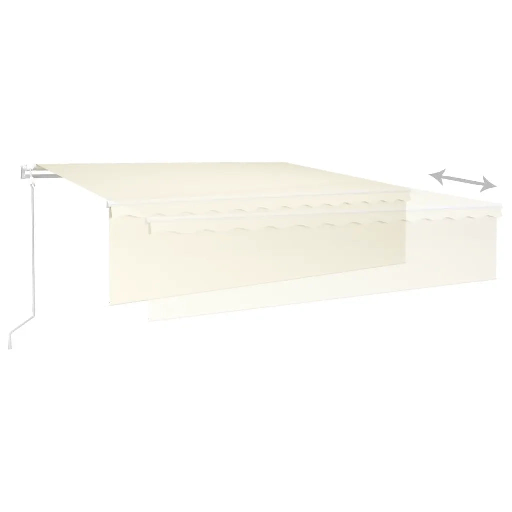 Tenda Automatica con Parasole LED e Sensore Vento 6x3 m Crema