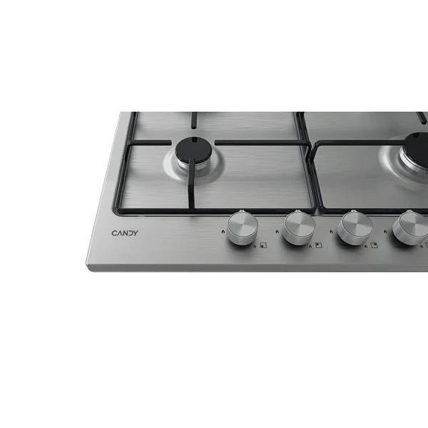 CANDY CHW6BR4WPX PIANO COTTURA A GAS DA INCASSO  CON 4 ZONE IN ACCIAIO INOX 60 CM