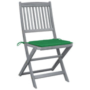 Sedie da Giardino Pieghevoli 2pz con Cuscini in Massello Acacia 3064541