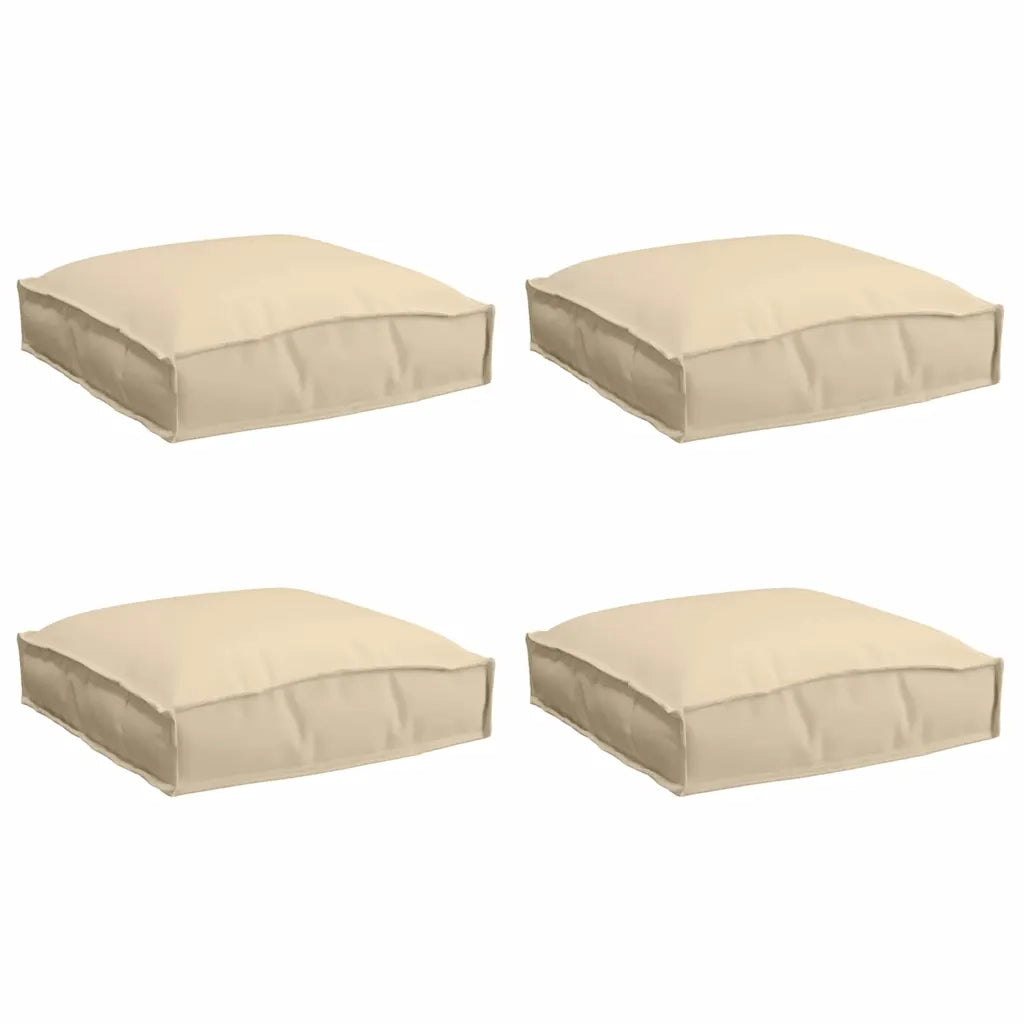 Cuscino 4 pcs Beige 40 x 40 x 8 cm Tessuto Oxford 42001591