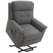 Poltrona relax alzapersona elettrica con telecomando e poggiapiedi ¨C Xylo ¨C Grigio acciaio
