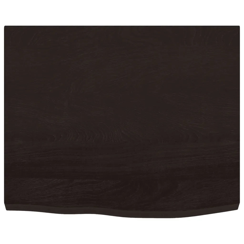 Ripiano Marrone Scuro 60x50x(2-4) cm Massello Rovere Trattatocod mxl 103179