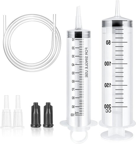 Spruzzatore in plastica da 100 ml a 200 ml con 2 tubi per oli e liquidi, laboratorio scientifico industriale e veterinario