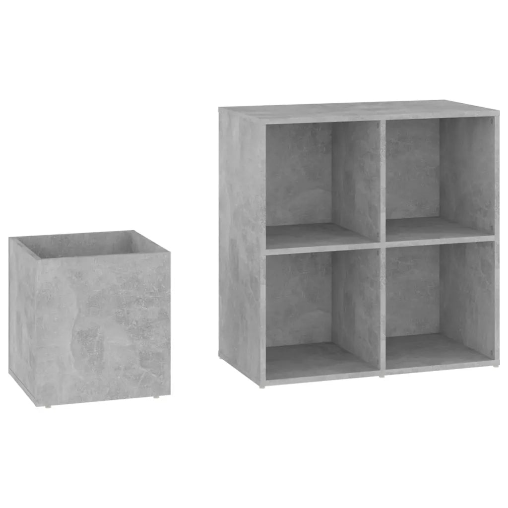 Scarpiera Ingresso-Scaffale per scarpe Grigio Cemento 105x35,5x70 Legno Multistrato