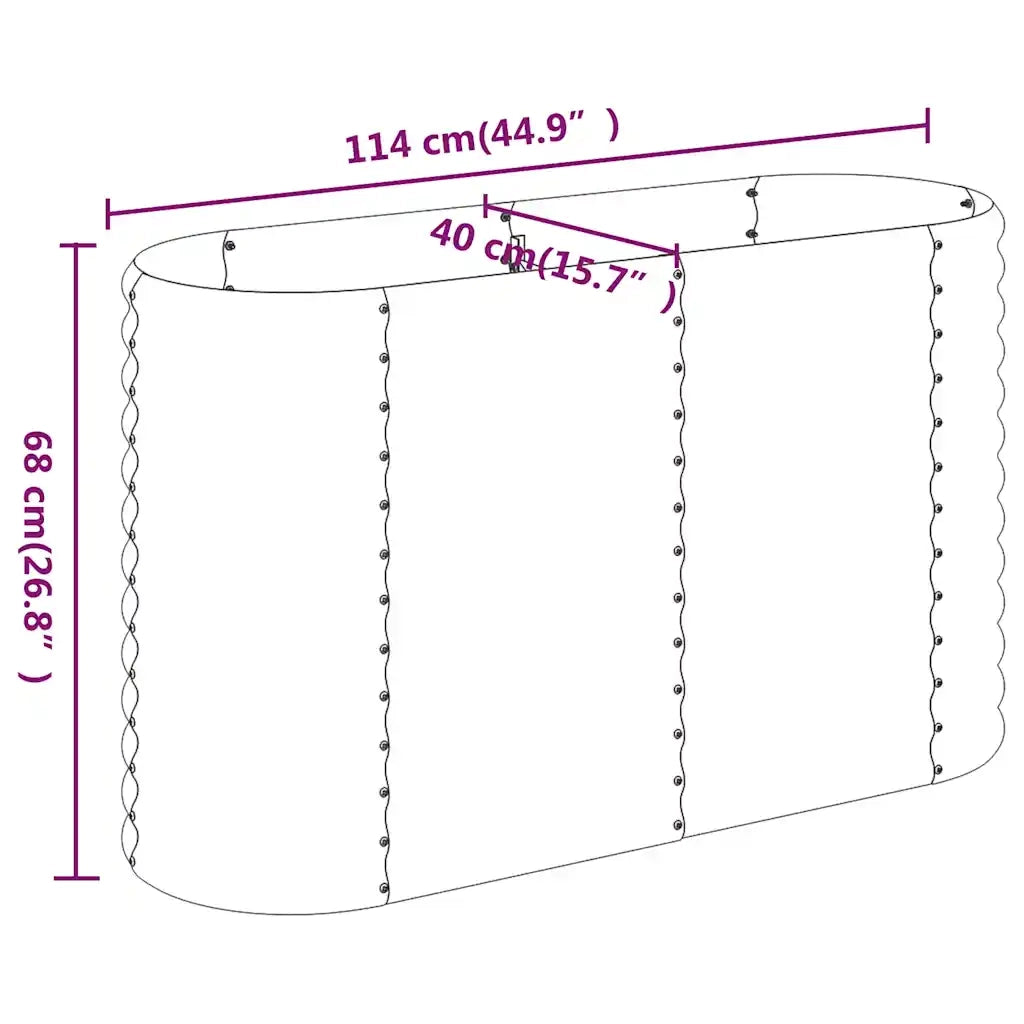 Letto da Giardino in Acciaio Zincato 114x40x68 cm Antracite 318891