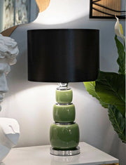 Lampada da tavolo Castino, Luce da scrivania , Luminaria da ufficio, Lampada da lavoro, 33x33 h57 cm, Bianco e Grigio
