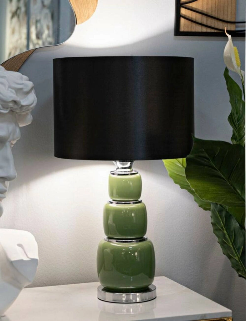 Lampada da tavolo Castino, Luce da scrivania , Luminaria da ufficio, Lampada da lavoro, 33x33 h57 cm, Bianco e Grigio