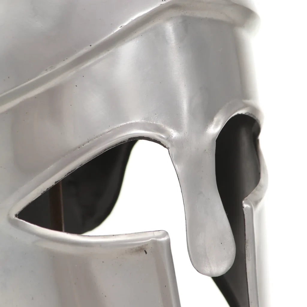 Elmo da Guerriero Greco Antico per LARP in Acciaio Argento CFW1067491