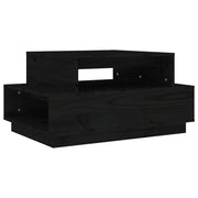 Tavolino da salotto | Tavolino da caff¨¨ | Tavolino da Soggiorno Nero 80x55x40,5 cm Legno Massello di Pino