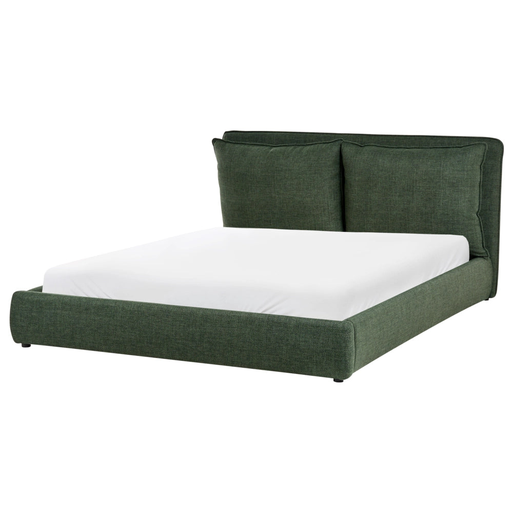 Letto matrimoniale ad acqua tessuto verde scuro 160 x 200 cm camera da letto moderna