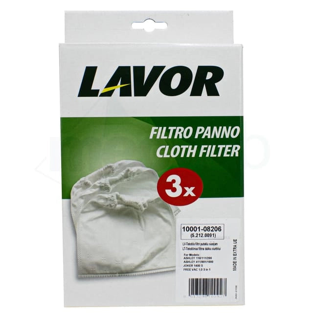 Confezione 3 pezzi Filtro In Panno per Aspiracenere Lavor