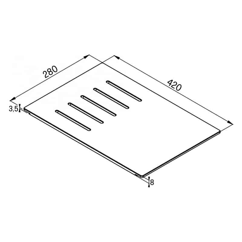Tagliere Elleci Element 420 in materiale HPL Grigio - ATH040GR