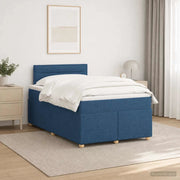 Letto box spring con materasso Blu 120 x 200 cm Tessuto 3452393