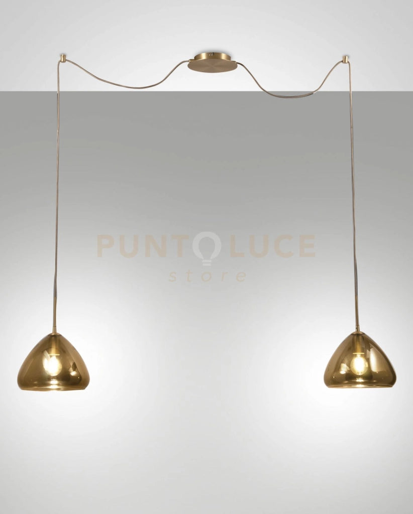 GLOW SOSPENSIONE OTTONE 2 LUCI 3667-42-118