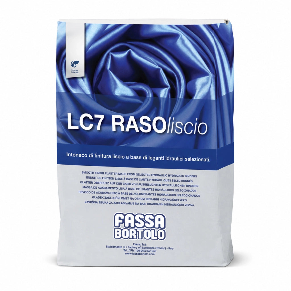 Lc7 rasoliscio intonaco finitura liscio base leganti idraulici selezionati 20 kg