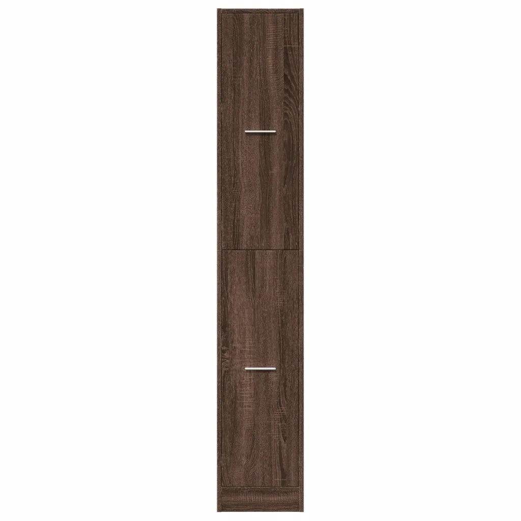 vidaXL Armadietto da Farmacia Rovere Marrone 30x41x174,5 cm Truciolato