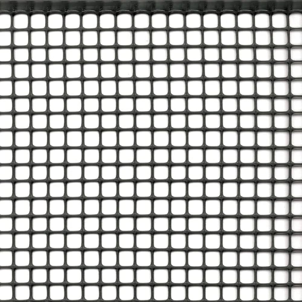 RETE DI PROTEZIONE 'QUADRA'  1,0x50 mt - colore antracite Rete Protettiva in Plastica a Maglia Quadrata per Balconi, Cancelli e Recinzioni