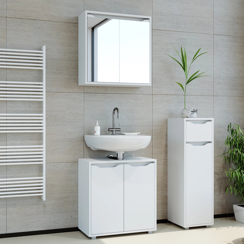 Vicco Set mobili bagno Bianco 3 parti