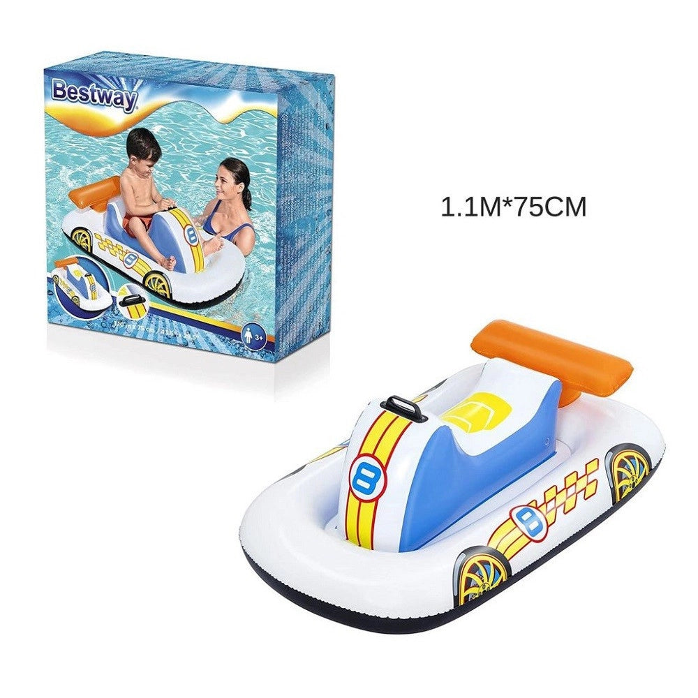 Trade Shop - Cavalcabile Auto Sportiva 110x75cm Galleggiante Piscina Spiaggia Gonfiabile 41480 -