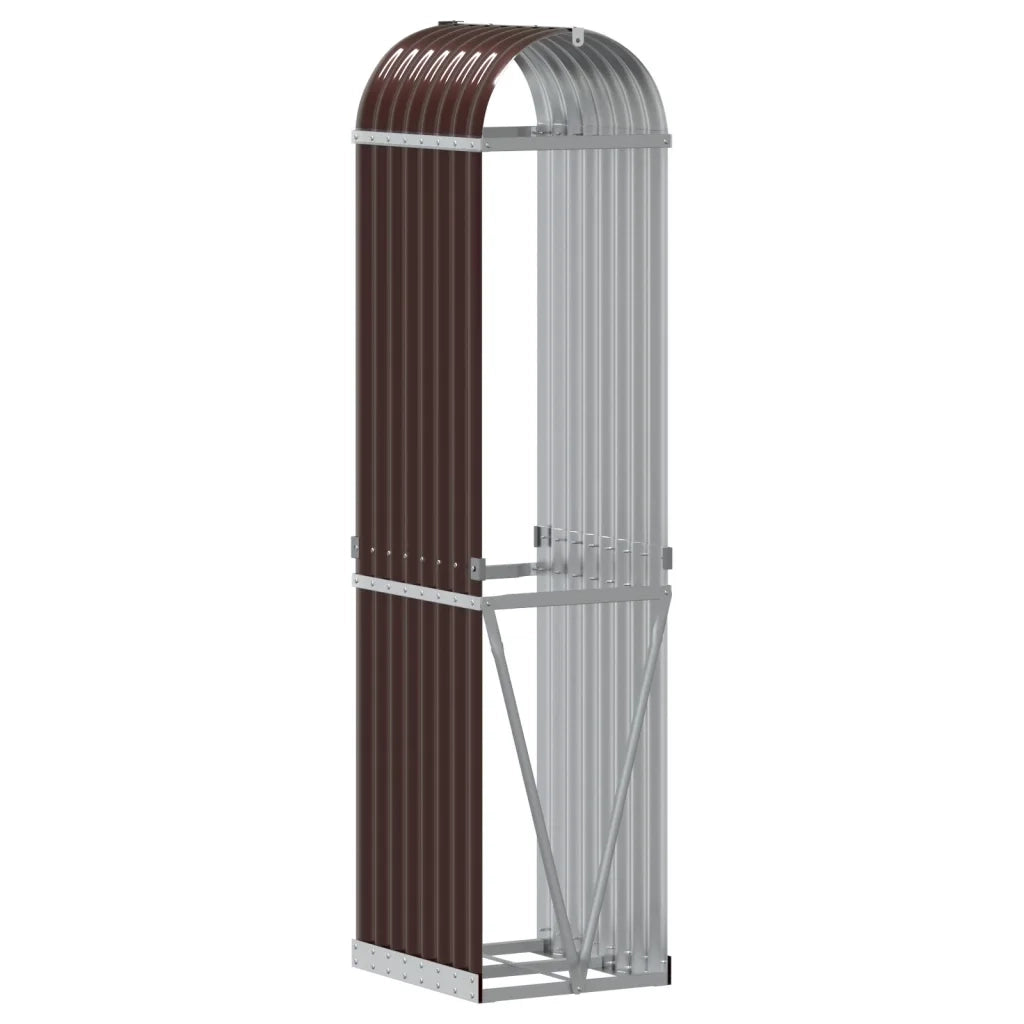 Portaceppi Marrone 40x45x170 cm in Acciaio Zincato 364568