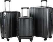Valigetta per bagaglio con tasca laptop e apertura anteriore, 50,8 cm (50,8 cm), 50,8 cm (50,8 cm, nero)