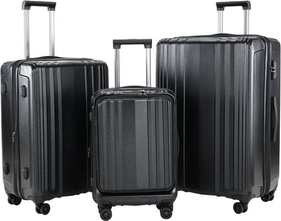 Valigetta per bagaglio con tasca laptop e apertura anteriore, 50,8 cm (50,8 cm), 50,8 cm (50,8 cm, nero)