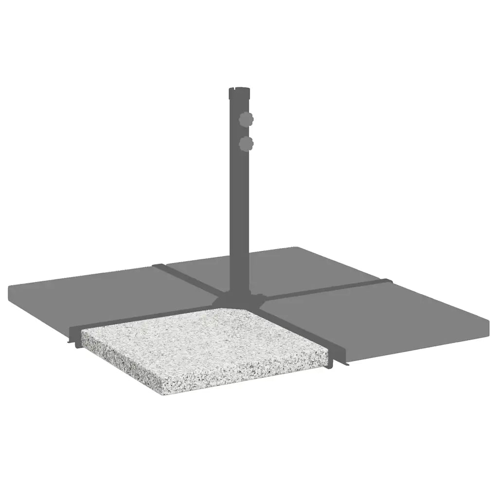 Piastra per Parasole in Granito Quadrata 25 kg Grigia cod mxl 50306