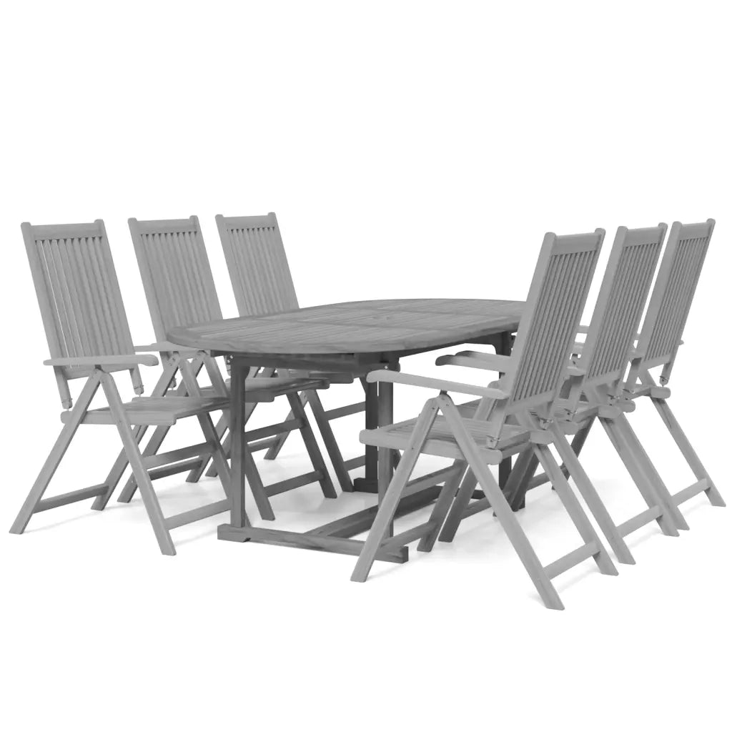 Set da Pranzo da Giardino 7 pz in Legno Massello di Acacia 3079654