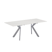 Vicco Tavolo da pranzo Bianco/Grigio 140 x 90 cm Estensibile