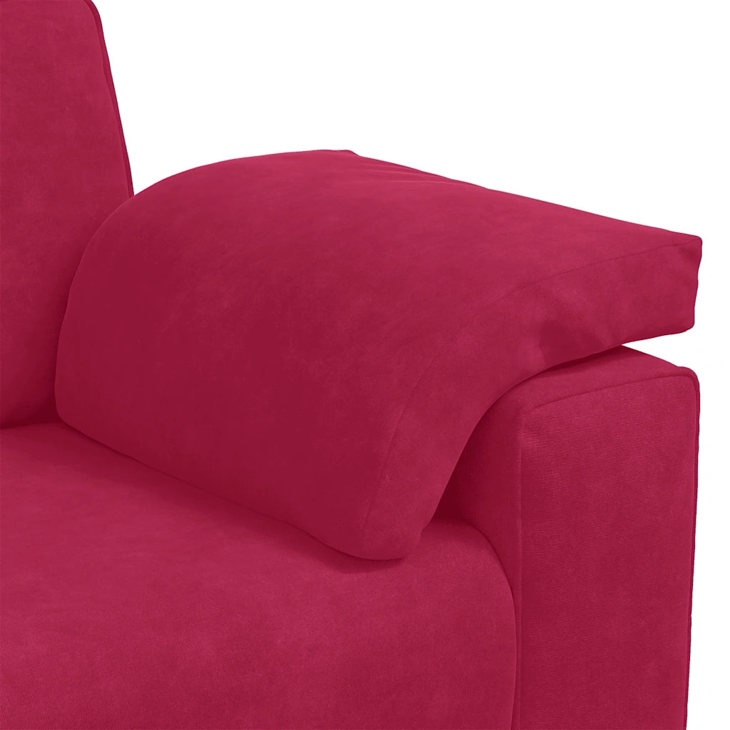 Divano Divanetto Rosso Vino 140 cm in Velluto