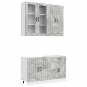 Unità Cucina LUCCA 4 pcs Grigio Cemento Legno ingegnerizzato 3438328
