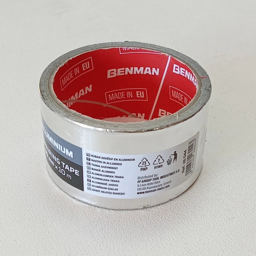 Banman nastro alluminio adesivo isolante rotolo da 50mm x 10mt