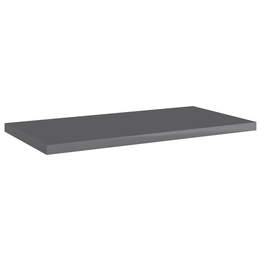 Ripiani per Libreria 8 pz Grigio Lucido 40x20x1,5 cm Truciolato cod mxl 42056