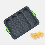 Piatto da forno rettangolare, forma da pane in silicone per pane francese, forma da pane rettangolare per 8 panini